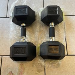 35 & 40lbs Miscellaneous Dumbbells W/ No Pair