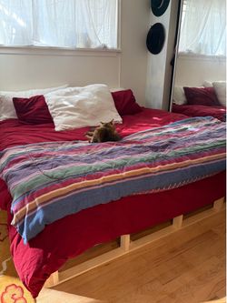 Sealy Mattress and Wood Palette Bed Frame