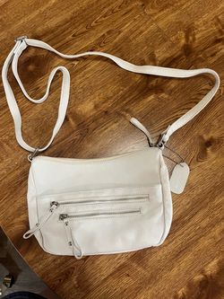 Great American Leather Works Crossbody Shoulder Bag Off-White,