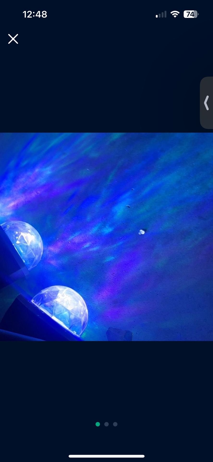 Blue Green Purple Water Moving Yard Lights Holiday Halloween Decoration Lighting 