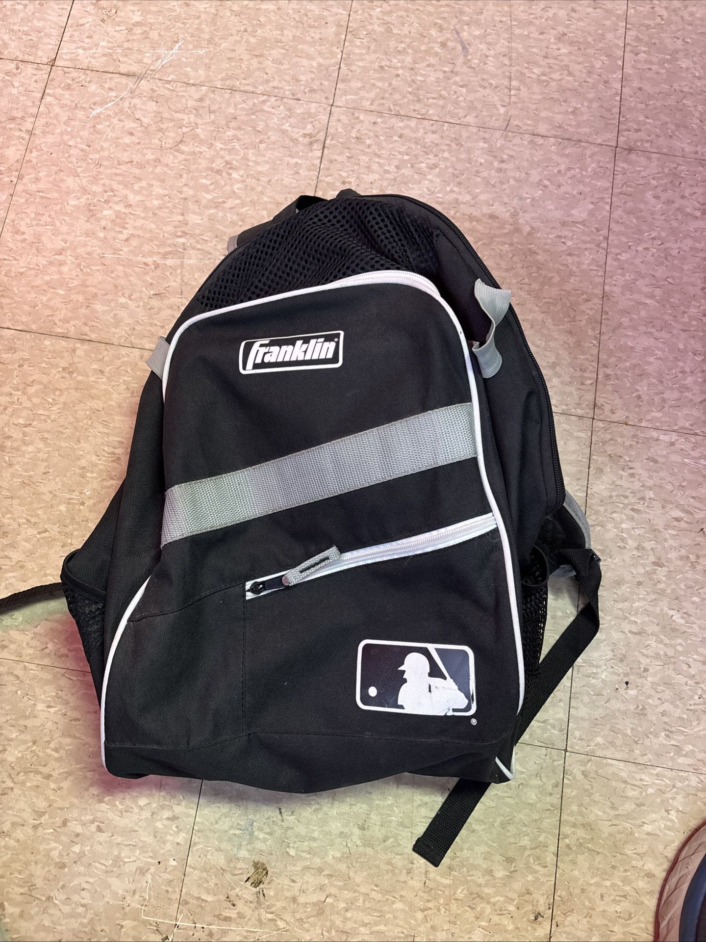 Franklin Sports Adult or Youth Baseball Storage Backpack Bag - MLB Black/Gray