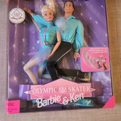 Vintage 1997 Barbie & Ken Olympic Skater Doll USA