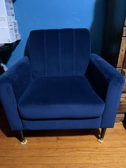Blue Velvet Chair