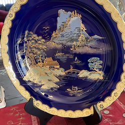 Navy With Gold Japanies Plate 