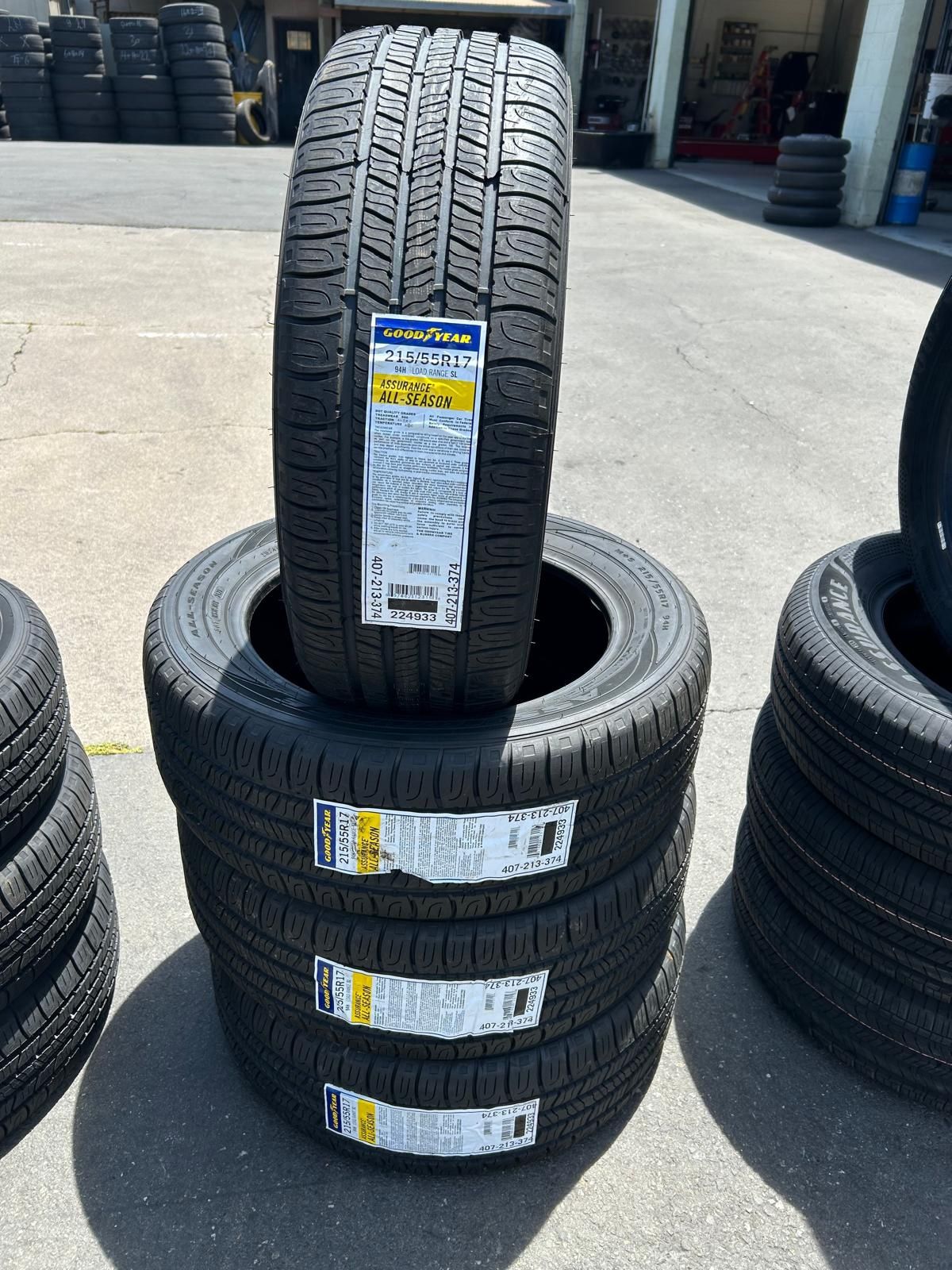 215-55-17 GOODYEAR ALL-SEASON SET OF 4 TIRES FOR SALE AT SPECIAL.WE FINANCE NO CREDIT NEEDED💥