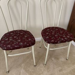 2 - Douglas Furniture Vintage Bistro Bend Metal Dining Chairs 1970’s