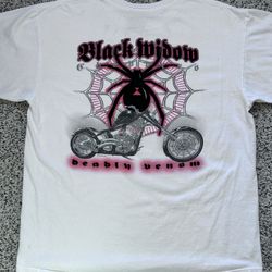 vintage Exit 36 Black widow biker t-shirt