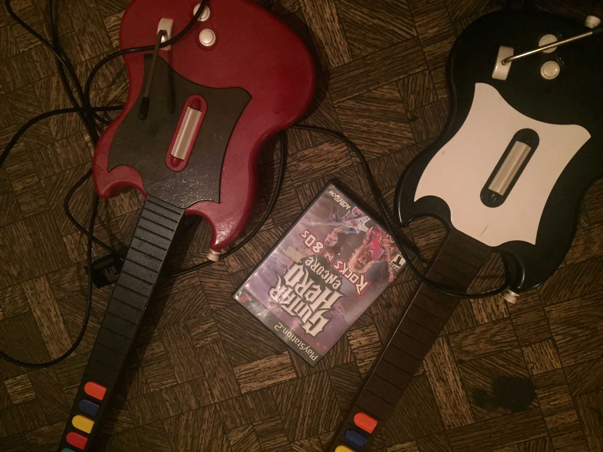 Ps2 guitar and game