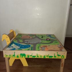 P'kolino! Wooden Children's Table With Reversible Top! 28"X28"X16" OBO
