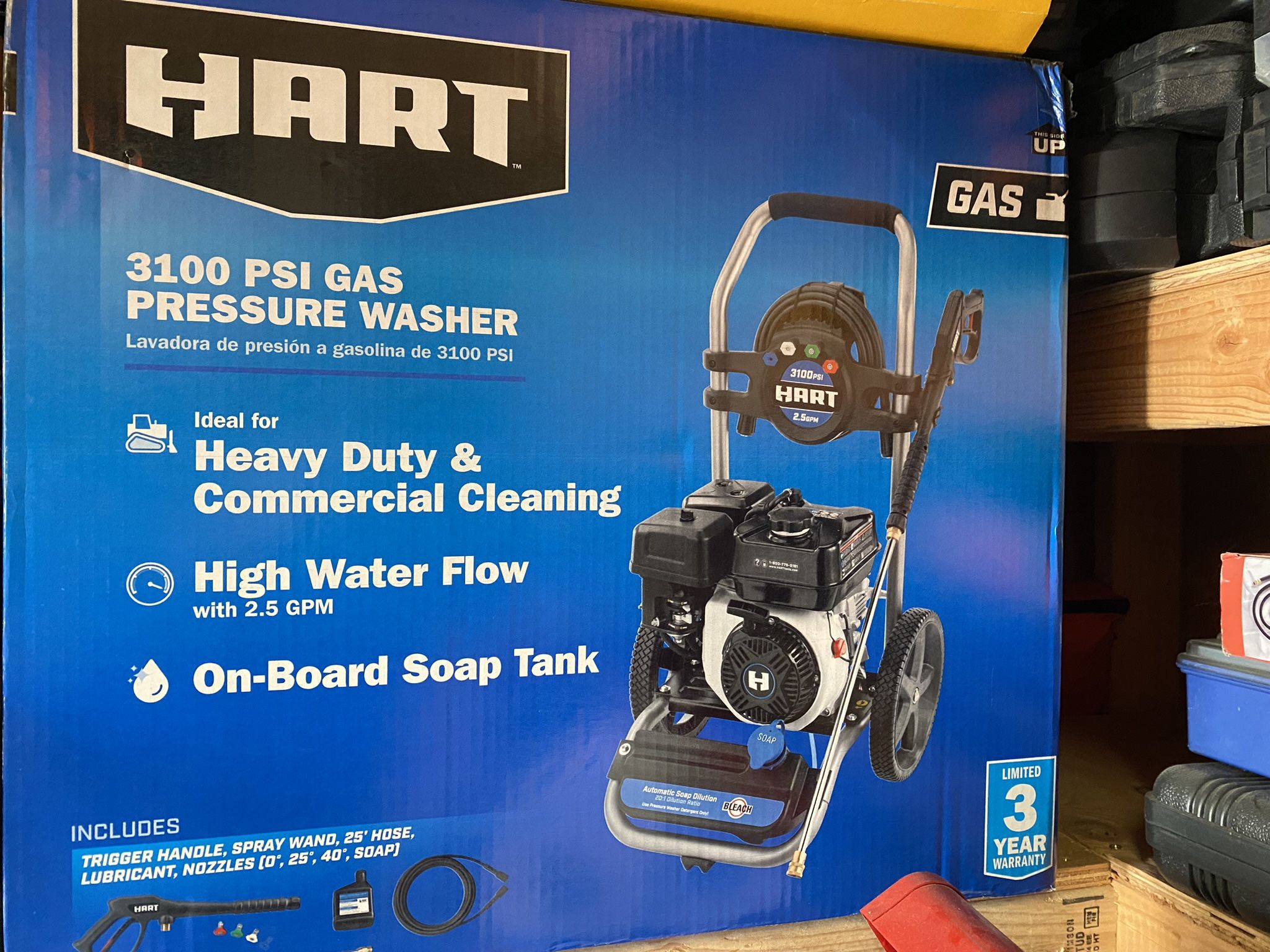 HART 3100 PSI GAS PRESSURE WASHER NEW ((read Description Please))