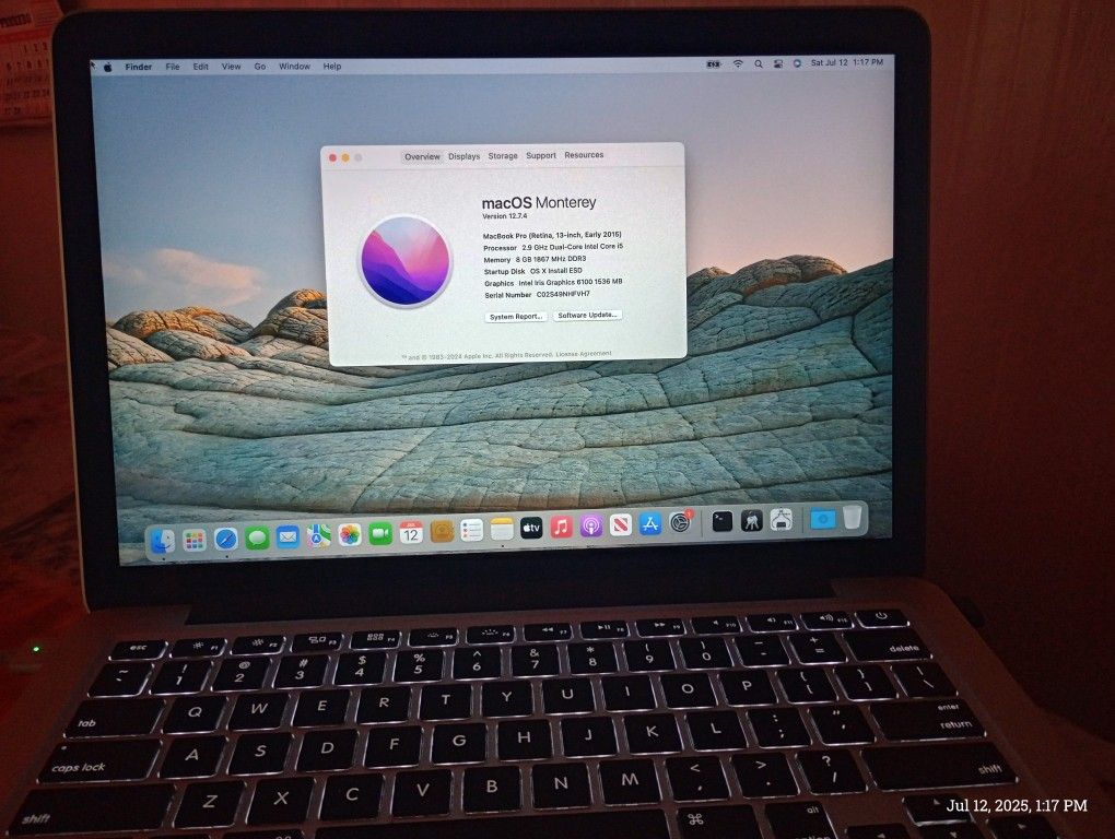 Used Perfect Condition MacBook Pro (Retina, 13-inch, Early 2015) -