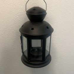 Lantern Candle Holder Black