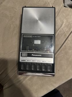 Vintage Panasonic RQ-309AS portable cassette tape recorder.