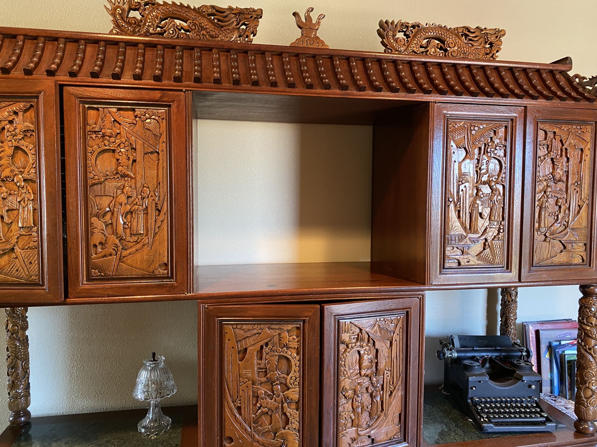 Asian Decor Wall Unit