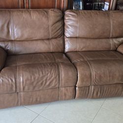 Brown  Leather Sofa