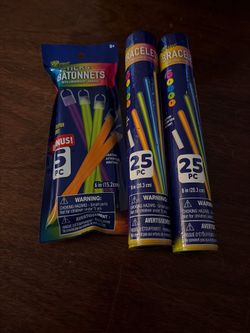 Glow Stick & Bracelet Lot 55 Pc - Halloween Party Favors - OBO