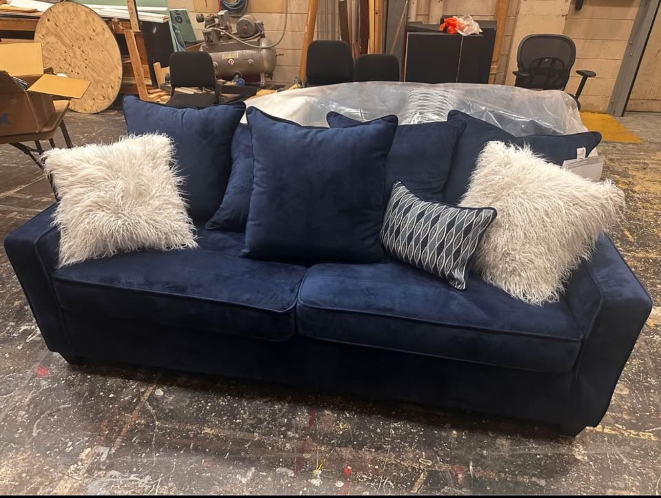 Royal Blue New Couch