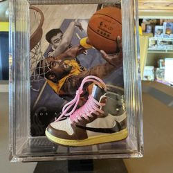 Kobe Bryant Shadow Box Card with Mini Sneaker Hand-Painted (New)