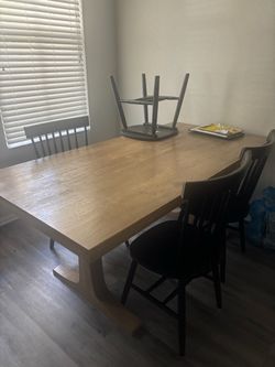 Dining table and chairs