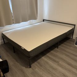 IKEA Queen Size Bed Frame and Mattress Excellent Condition Like New 