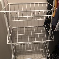 Wire Metal 3 Shelf Unit