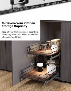 2-Tier Pull-Out Cabinet Organizer Shelf