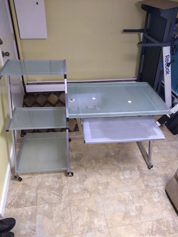 Z Line Designs Silver Bookcase And Glass Computer Desk For In Z Line Designs Silver Bookcase And Glass Computer Desk