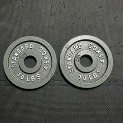 2 x 10 Pound Weights