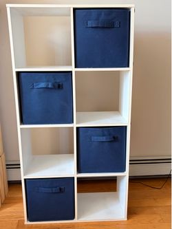 Kallax Style White 8-Cube Organizer Shelf