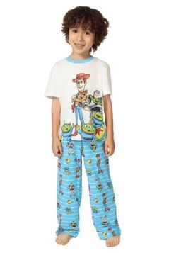 Toy Story Characters Boys 2-Piece Pajamas. Size: 8