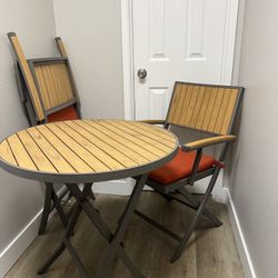 outdoor table & two chairs