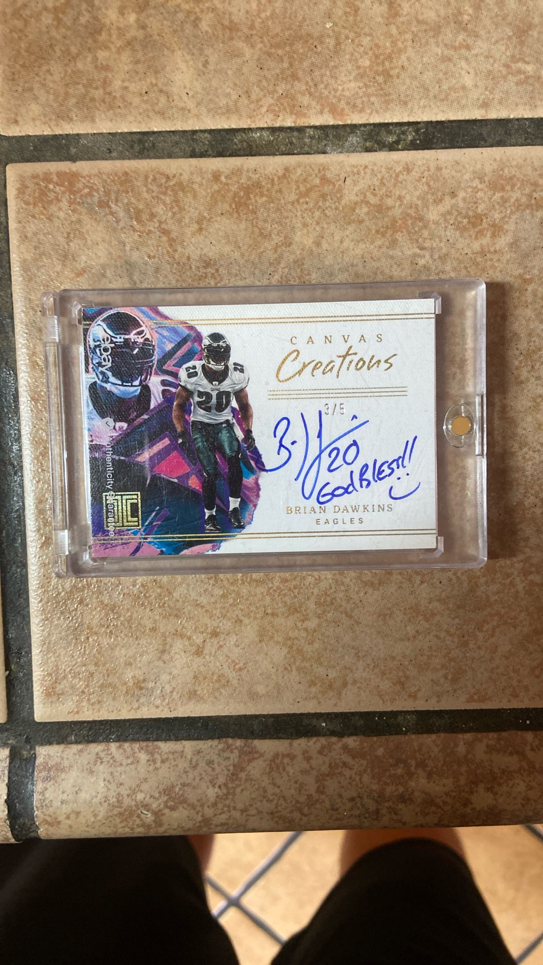 Brian Dawkins Auto Card