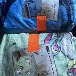 Flannel throw blankets
