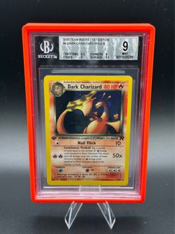 1st Edition Dark Charizard Pokemon 2000 Team Rocket #4 Holo BGS 9 Mint