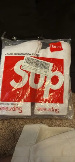 Supreme   Socks 4-Pack White