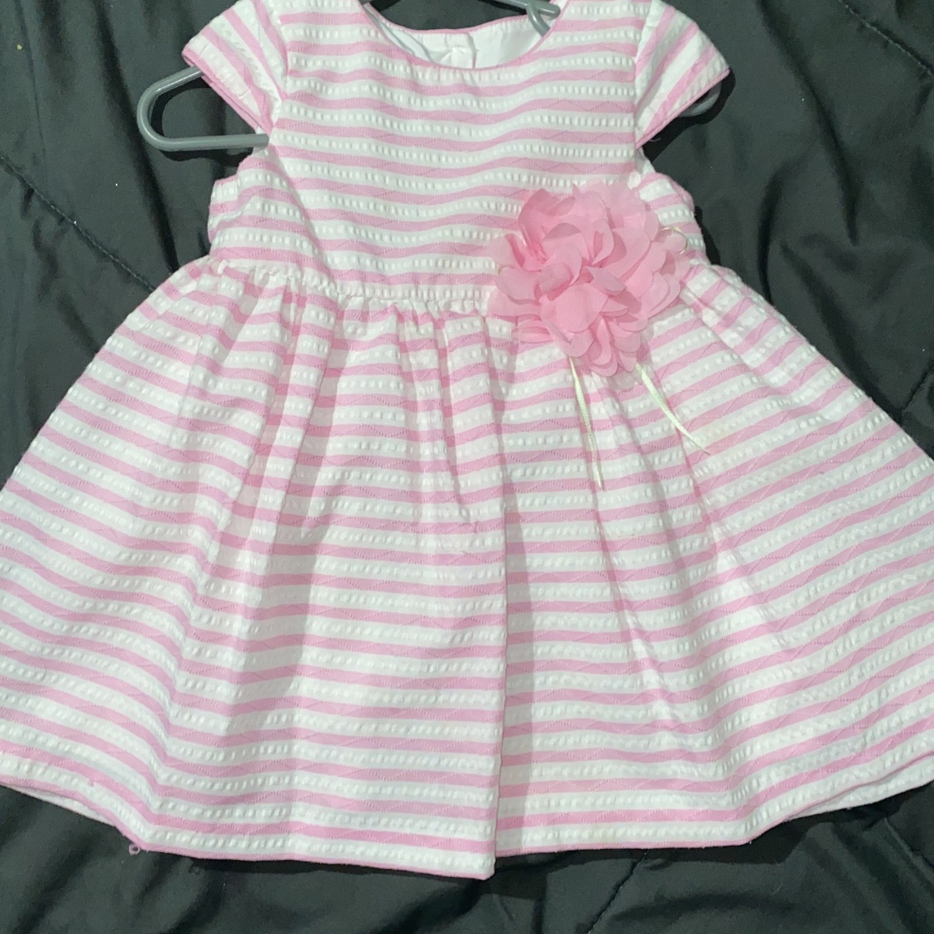 White & Pink Toddler Dress