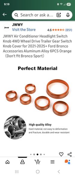 Ford Bronco Alloy Knobs