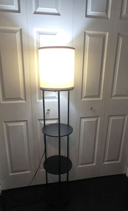 Shelf Floor Lamp Black-Room Essentials 56"x11"