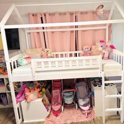 Toddler Girl Loft Bed(twin Size)