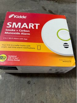 Brand new. Kidde Smart Hardwired Smoke and Carbon Monoxide Detector with Voice Alarm, P4010ACSCO-WF
