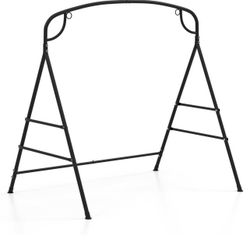Patio Metal Swing Stand Heavy-Duty A-Shaped Swing Frame with Double Side Bars

