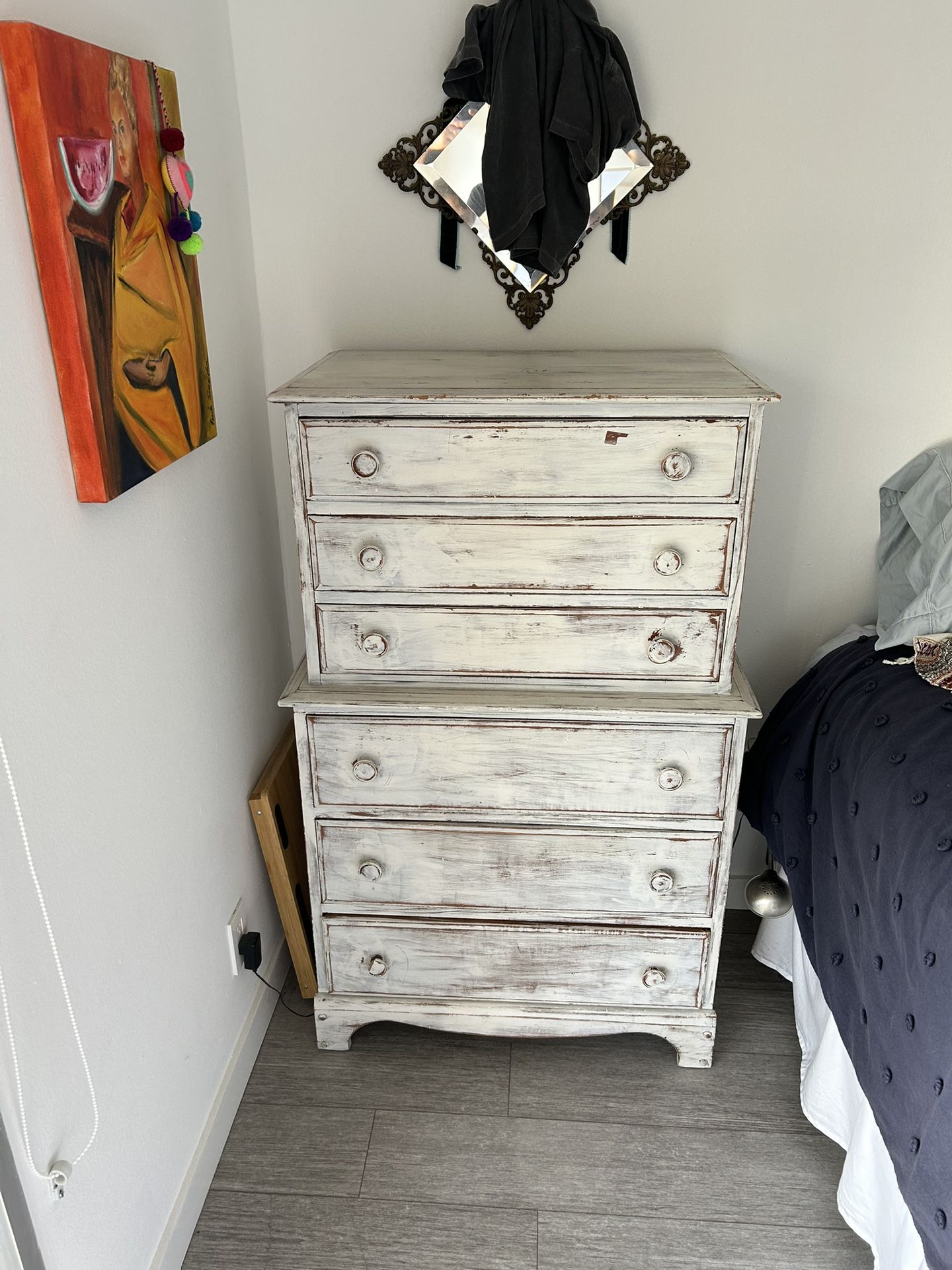 Shabby Chic Wood Dresser Drawers Compare To Pottery Barn