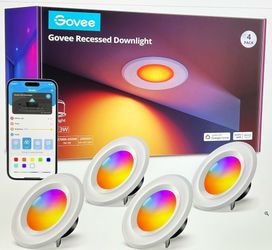 Govee 6” Smart Retrofit Recessed Lights  4 Pack