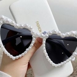 White Pearl Sunglasses Wedding Bride
