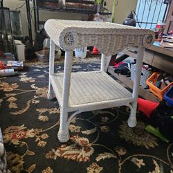 Wicker End Table