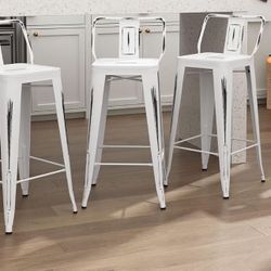 Distressed Bar Stools Set of 4 