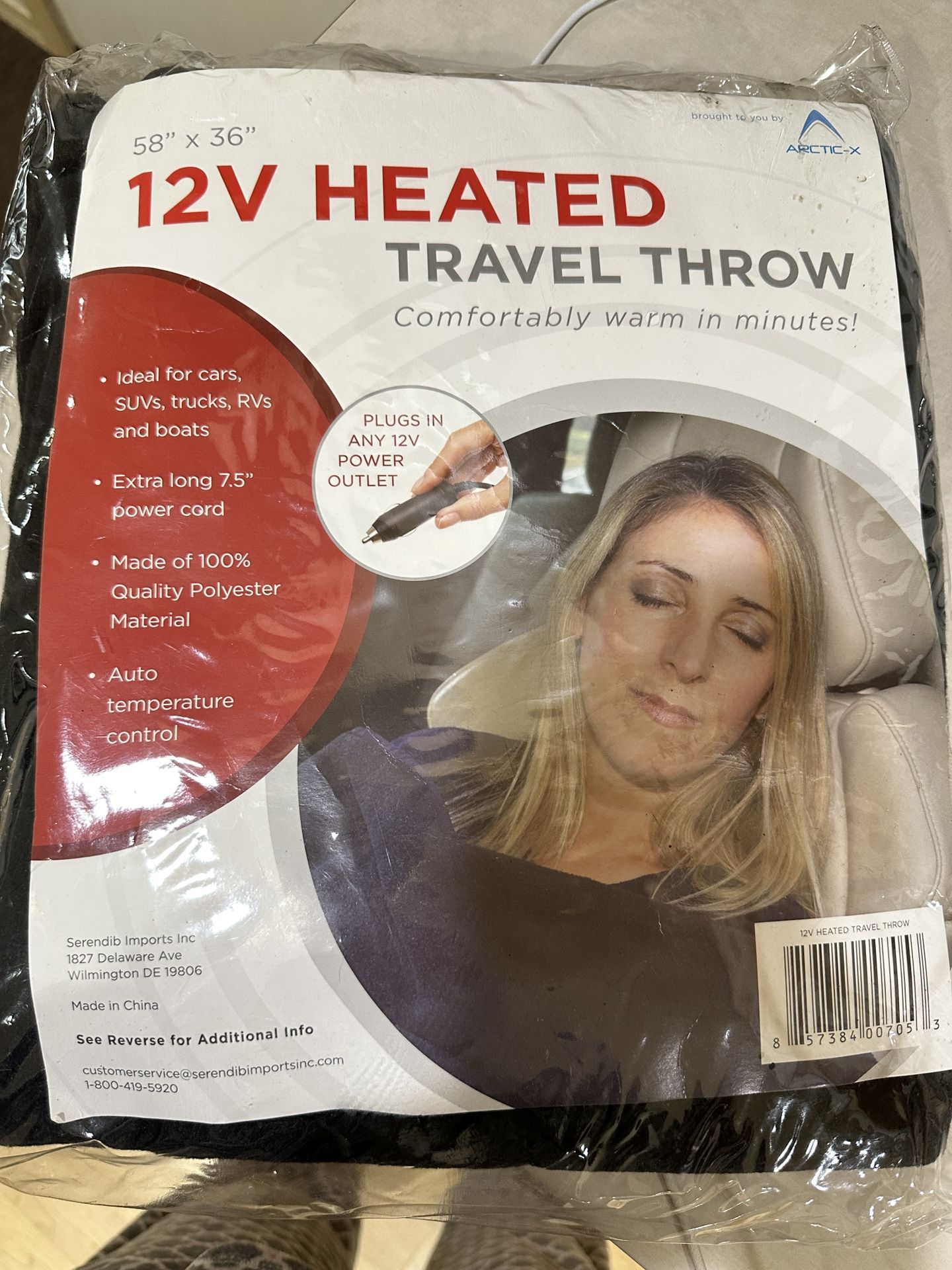 Car 12V Heated Travel Blanket