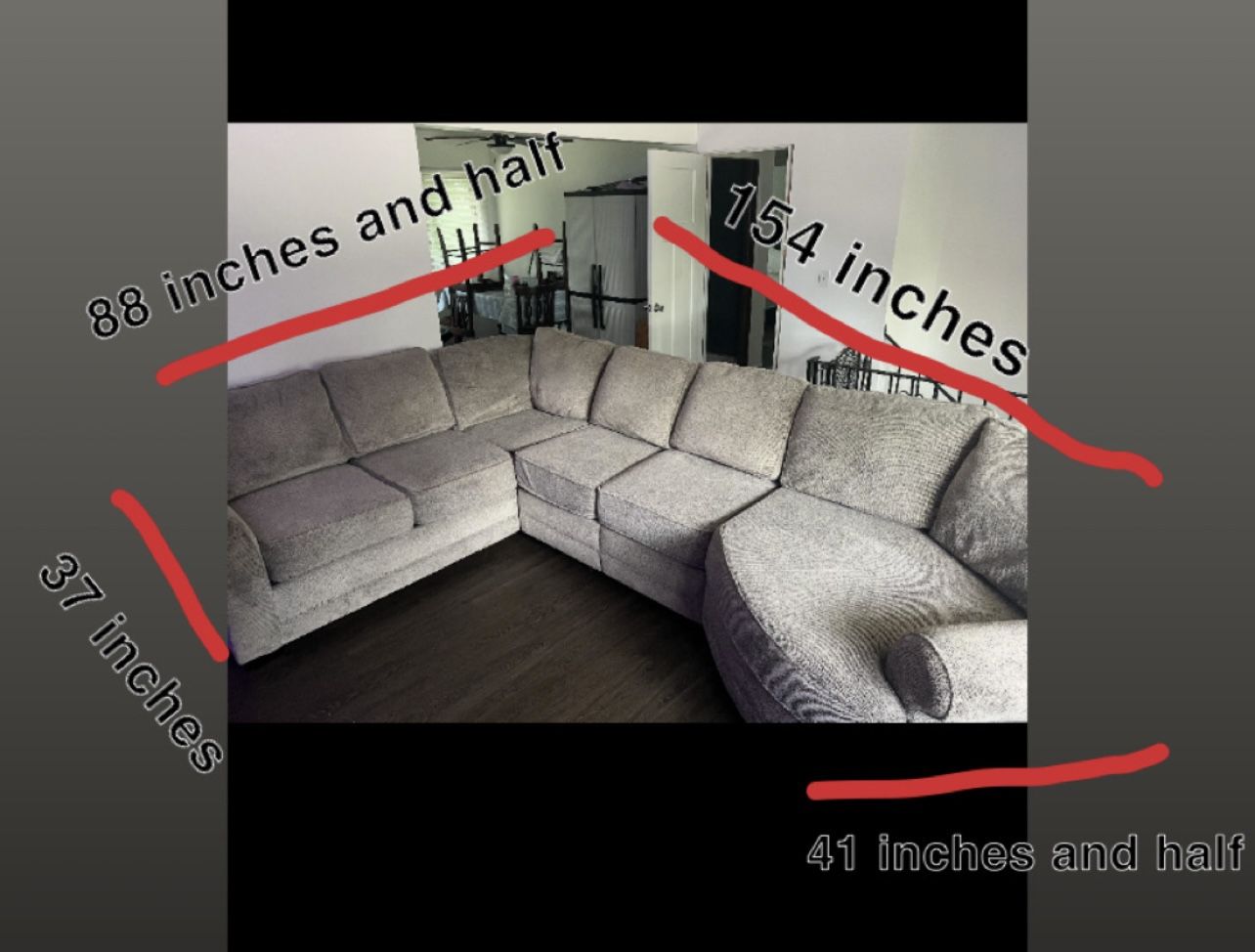 Light gray sectional