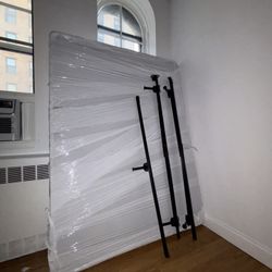 Queen Sized Box Spring + Bed Frame