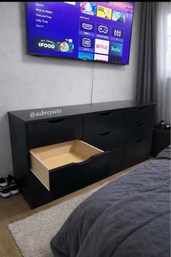 Black 9 drawer dresser